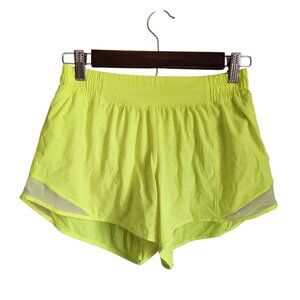 Lululemon Shorts 6 Women's Highlighter Yellow Hotty Hot Short II Long 4" Inseam